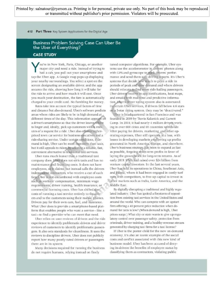 Case 5 - Can Uber Be The Uber of Everything | PDF