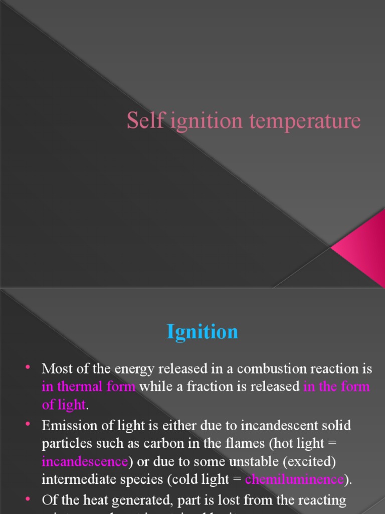 12 Self Ignition Temperature PDF Combustion Explosion