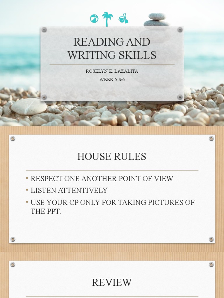 Reading and Writing Skills Week 5 and 6 PDF Academic Publishing Methodology
