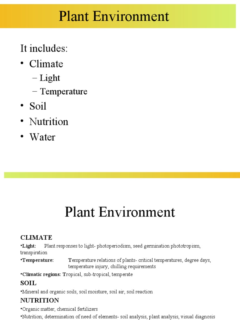 L 14 Plant Environment-Light | PDF | Plants | Seed