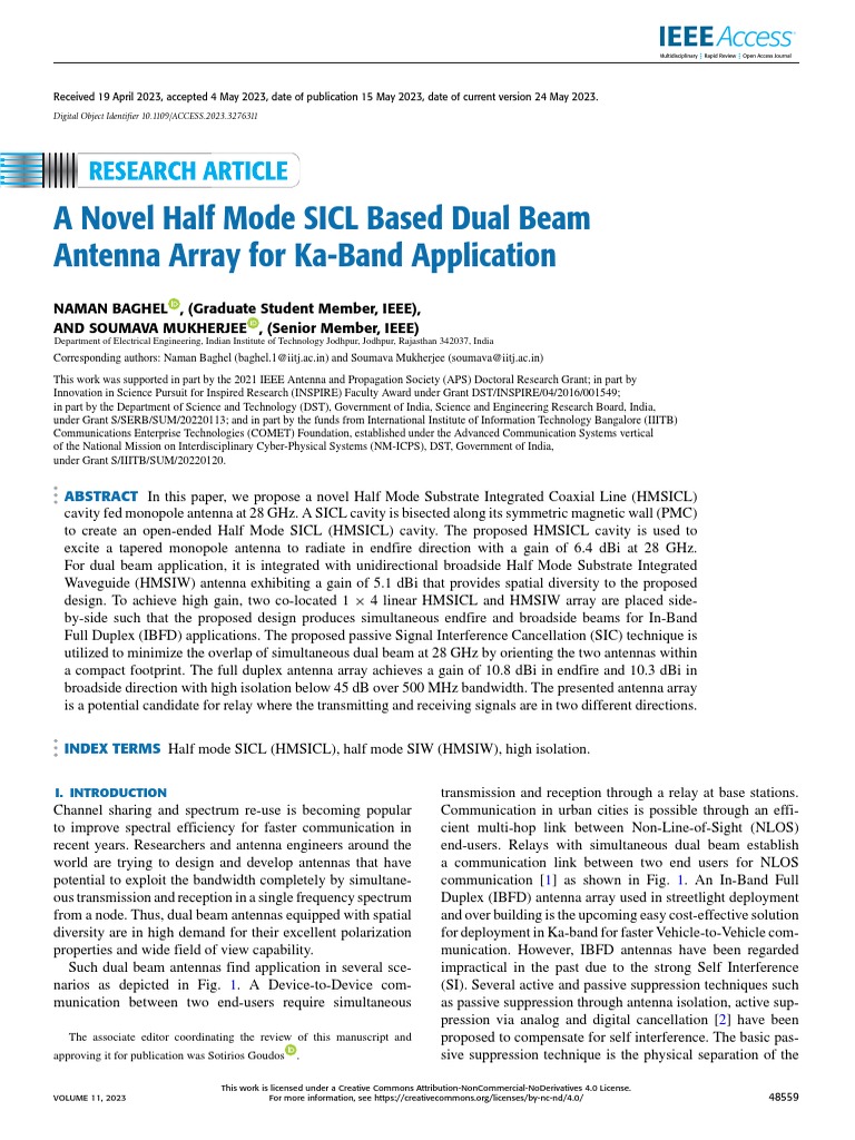 A Novel Half Mode SICL Based Dual Beam Antenna Array For Ka-Band ...