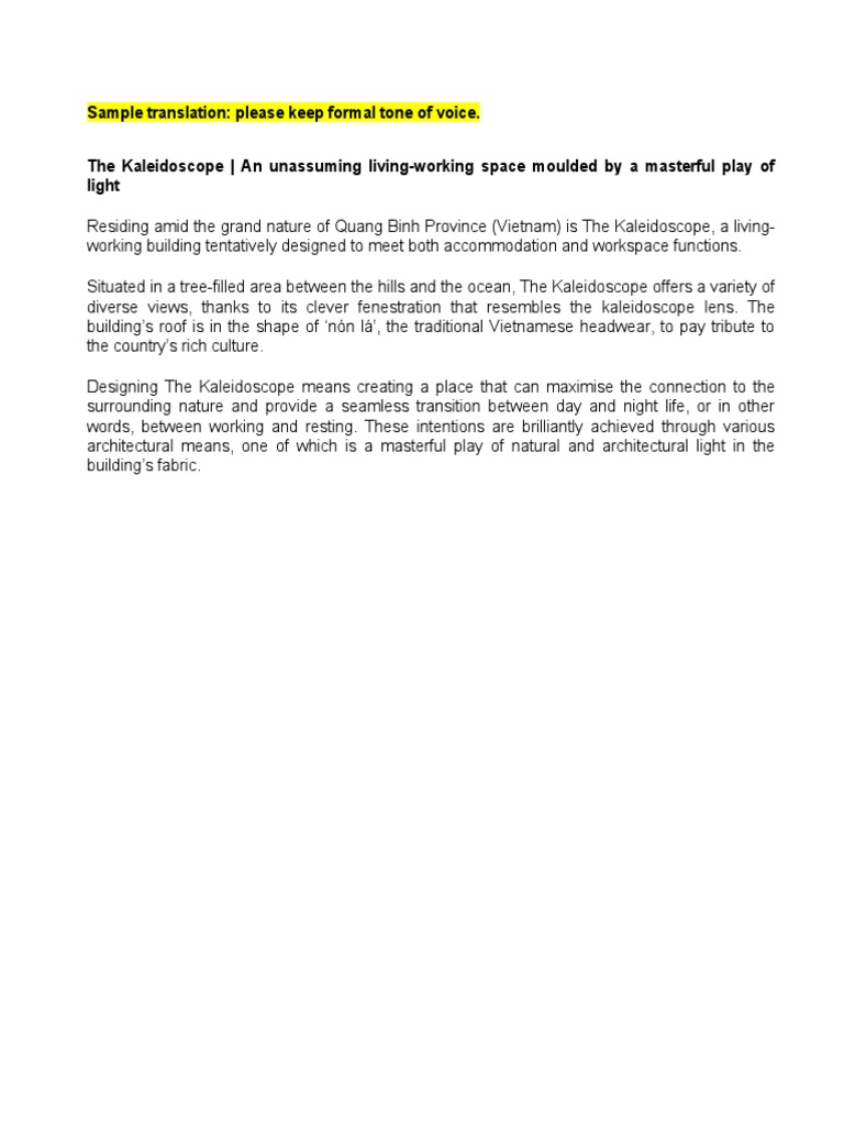 Sample Translation PDF