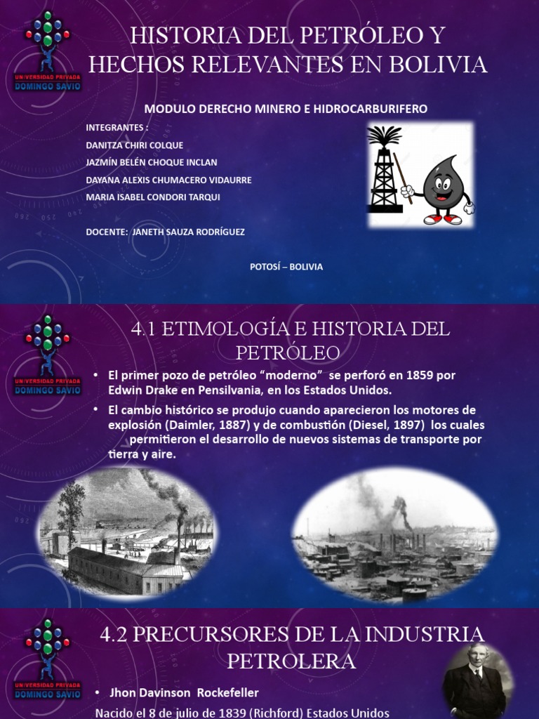 Historia del Petróleo en Bolivia | PDF | Industria petrolera | Aceites