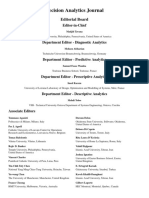 Editorial Board 2022 Decision Analytics Journal