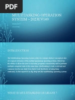 Multitasking Operation SYSTEM - 2023EV149: Dharsan S (201CS146)