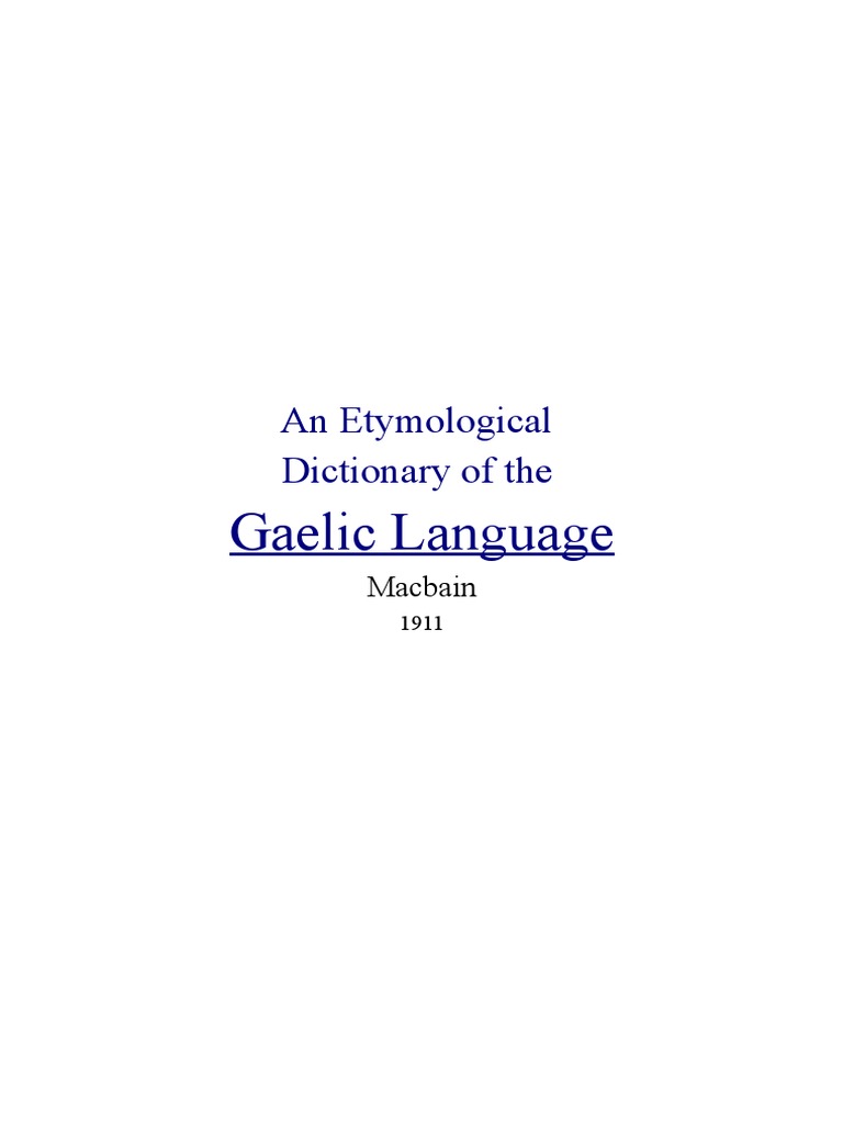 Gaelico MacBain, PDF, Irish Language