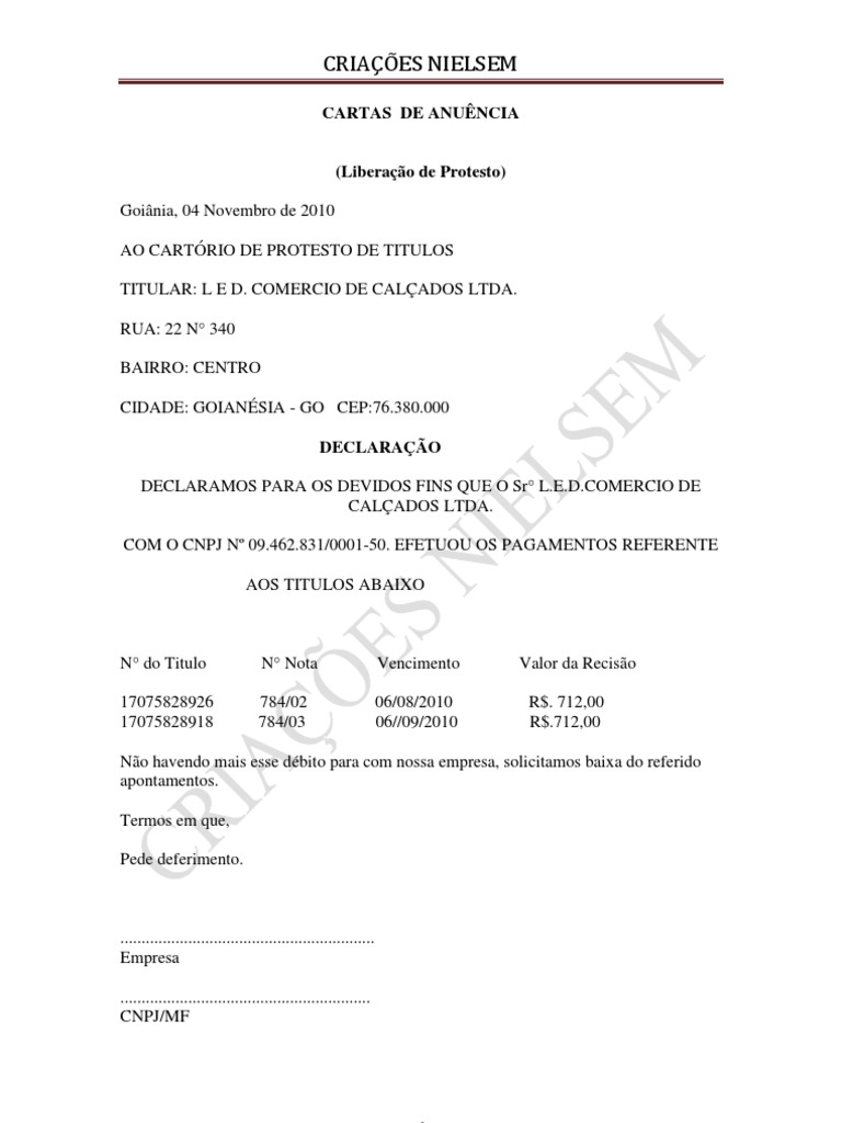 Carta de Anuência PDF