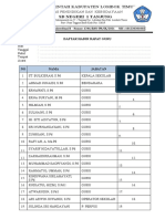 Daftar Hadir Rapat Dinas Terbaru (Websiteedukasi