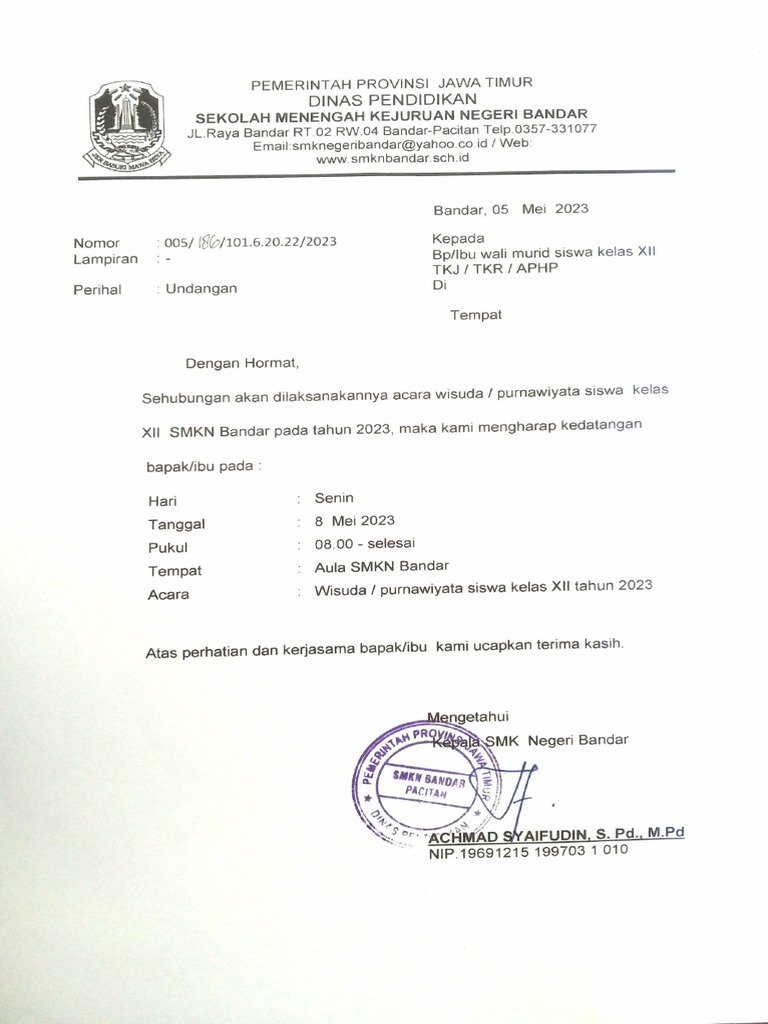 Undangan Orang Tua Siswa 05-May-2023 09-42-10 | PDF