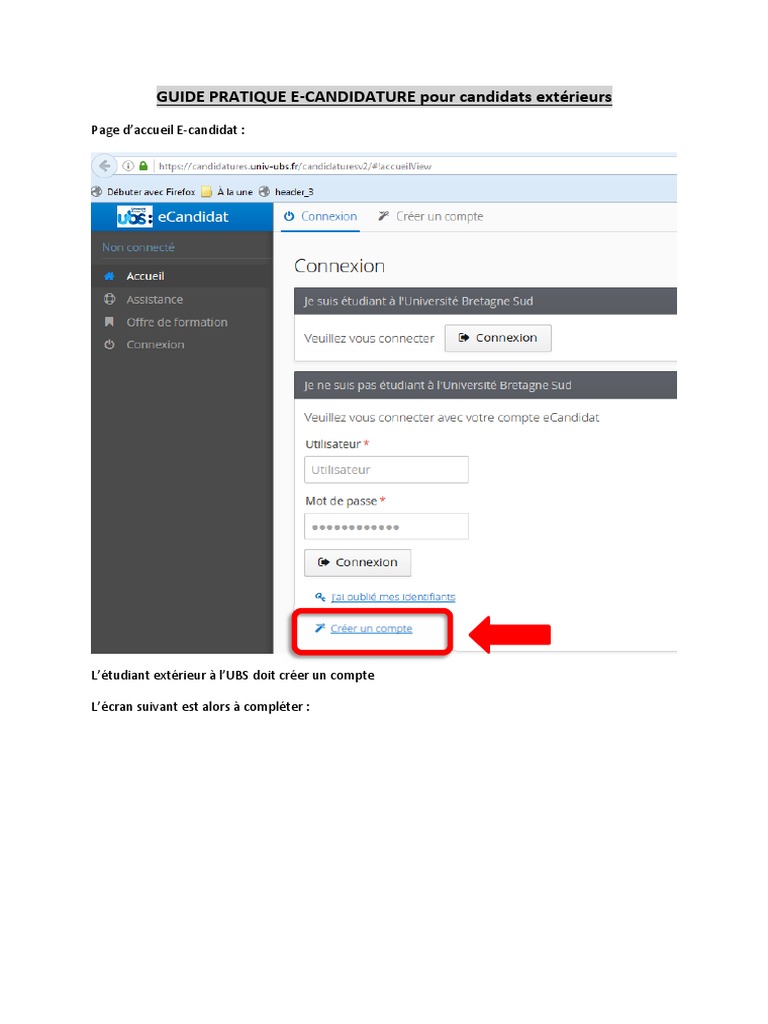 Guide E-Candidature pour Candidats Extérieurs | PDF | Informatique