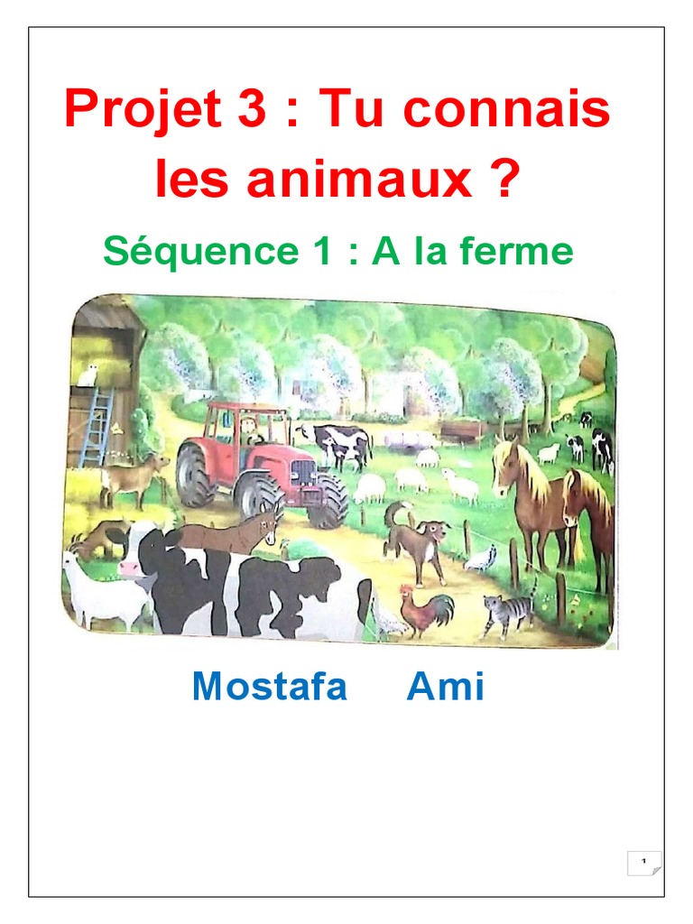 Projet 3 : Les Animaux de la Ferme 3AP | PDF | Apprentissage | Conscience