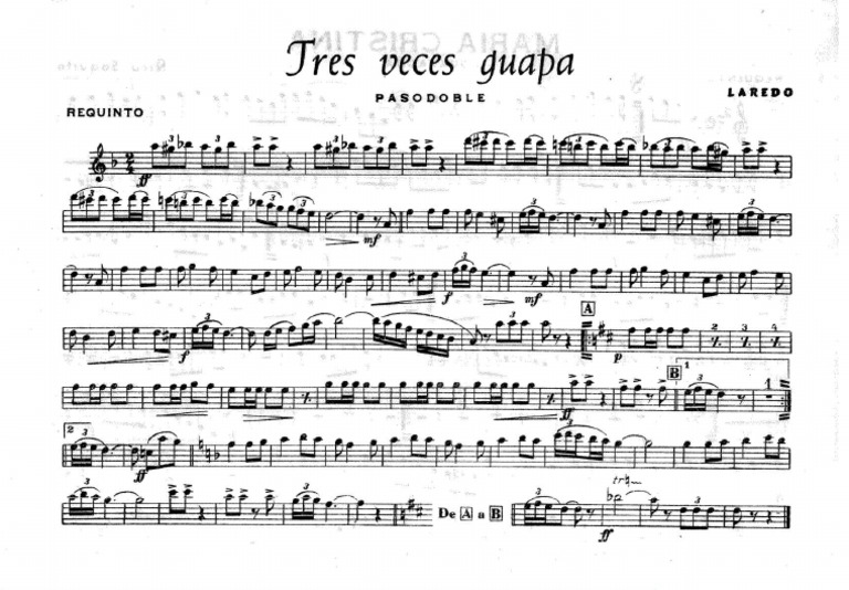 Tres Veces Guapa - Requinto | PDF