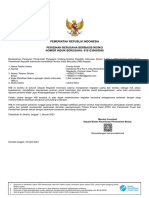 Pemerintah Republik Indonesia Perizinan Berusaha Berbasis Risiko NOMOR INDUK BERUSAHA: 0101230005848