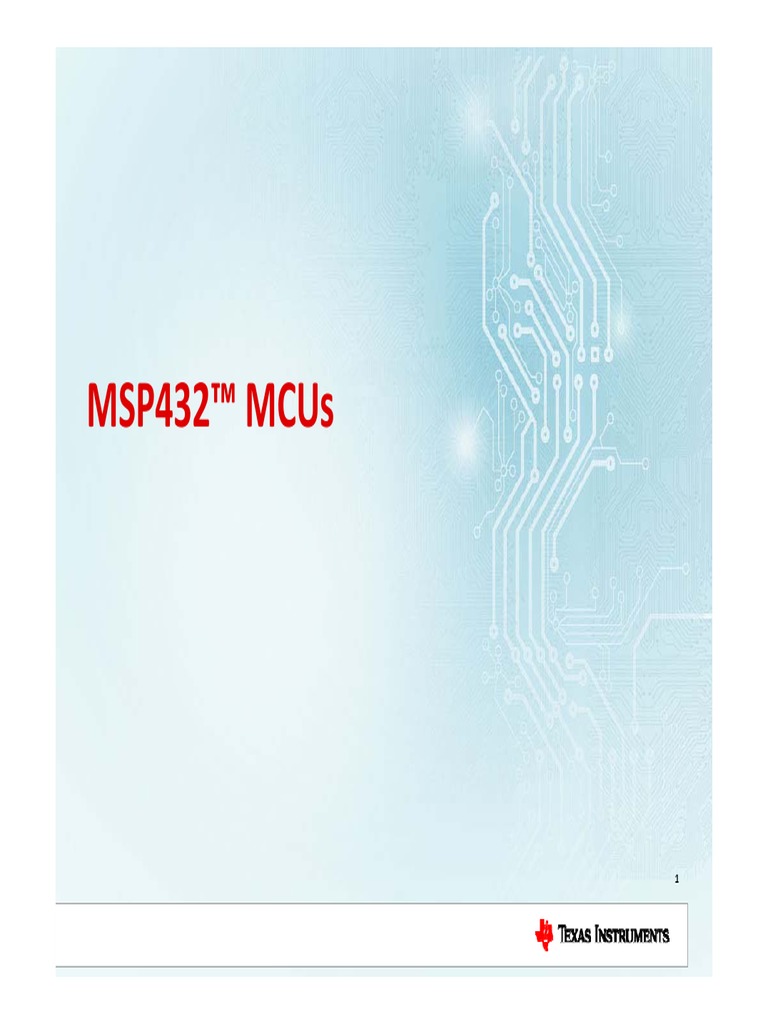 MSP432™ MCUs PDF Microcontroller Embedded System