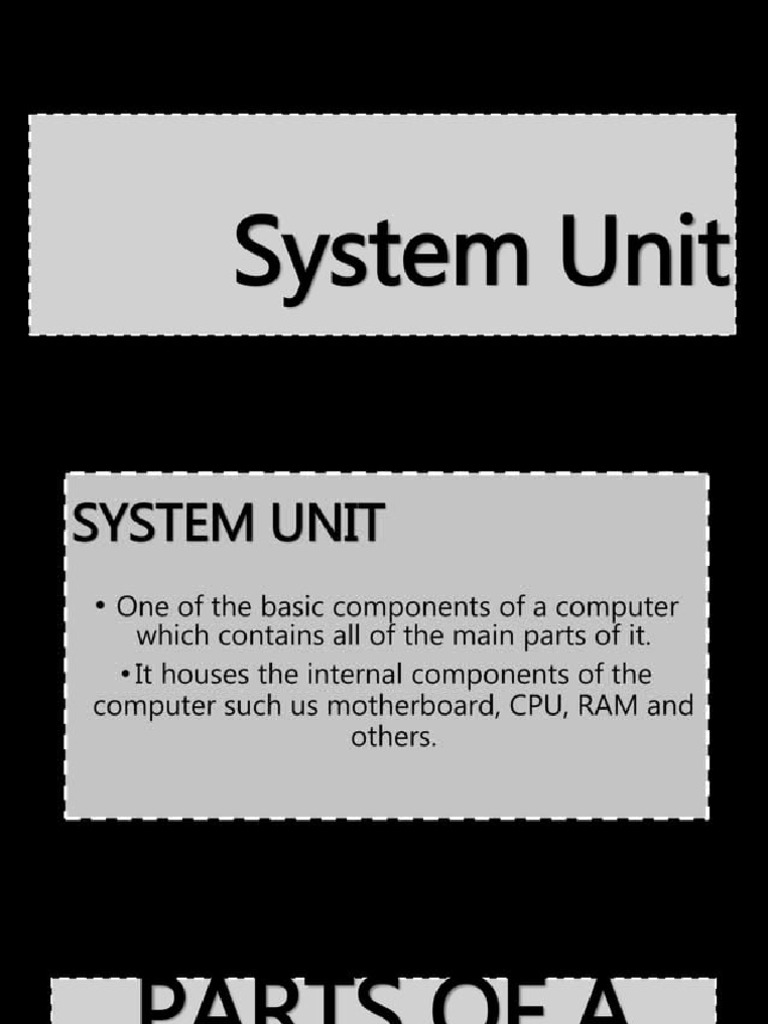 Parts of System Unit 63451128 | PDF