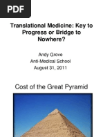 Andy Grove's Slides On Translational Medicine