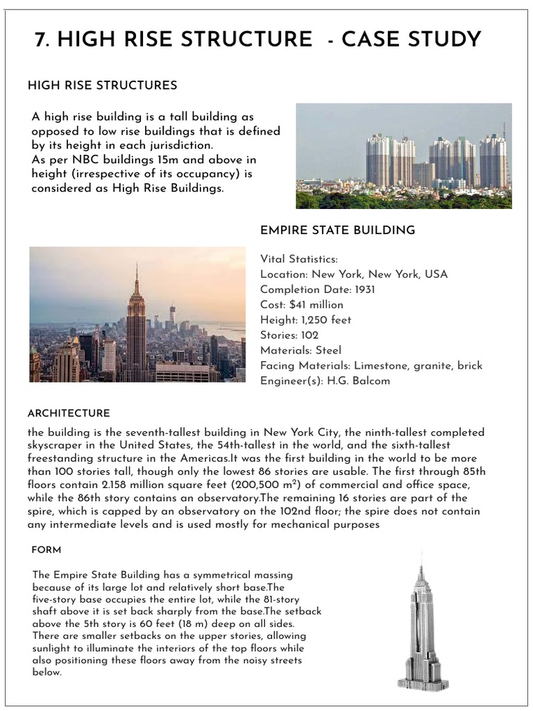 Empire State Building: A High-Rise Icon | PDF | Building | Structural ...