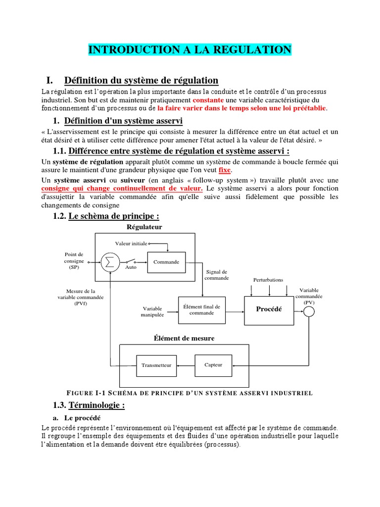 Introduction à la Régulation Industrielle | PDF | Automatisation ...