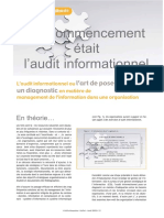 Au Commencement Était L'audit Informationnel