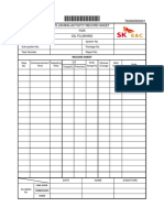 Appendix 4. Record Sheet For Oil Flushing Activity