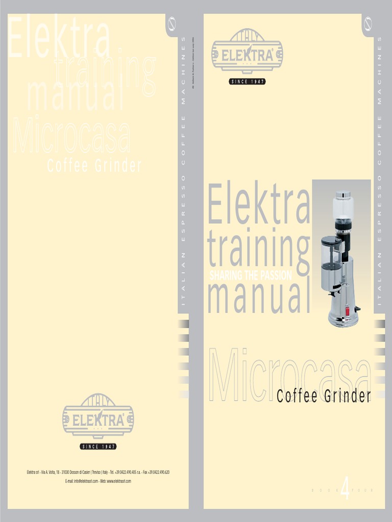 Elektra Coffee Grinder PDF Coffee Grinding (Abrasive Cutting)