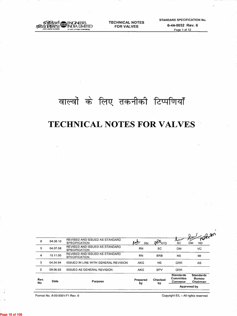Technical Notes For Valves | PDF | Iso 9000 | Specification (Technical ...