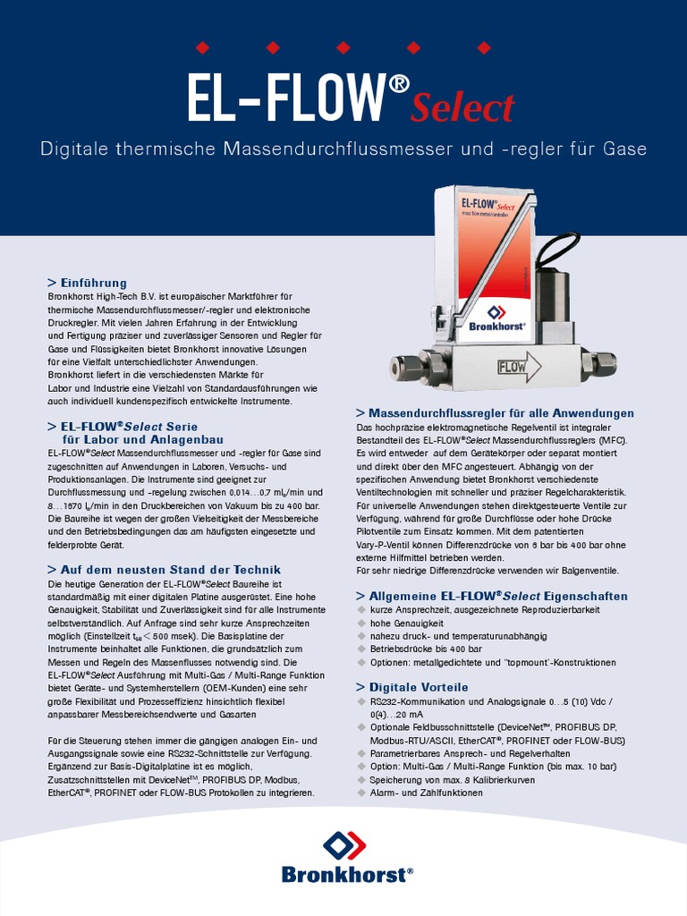 Digitale Druckregler mit integrierter Durchflussmessung