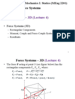 Lecture 4 Chapter 2 - Force Systems 3D