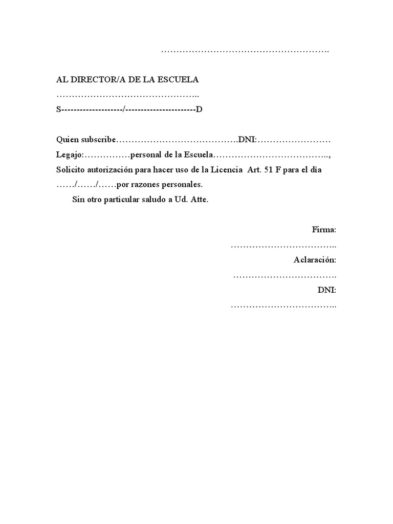 Solicitud de Licencia Art. 51 F | PDF | Juegos y actividades | Derecho