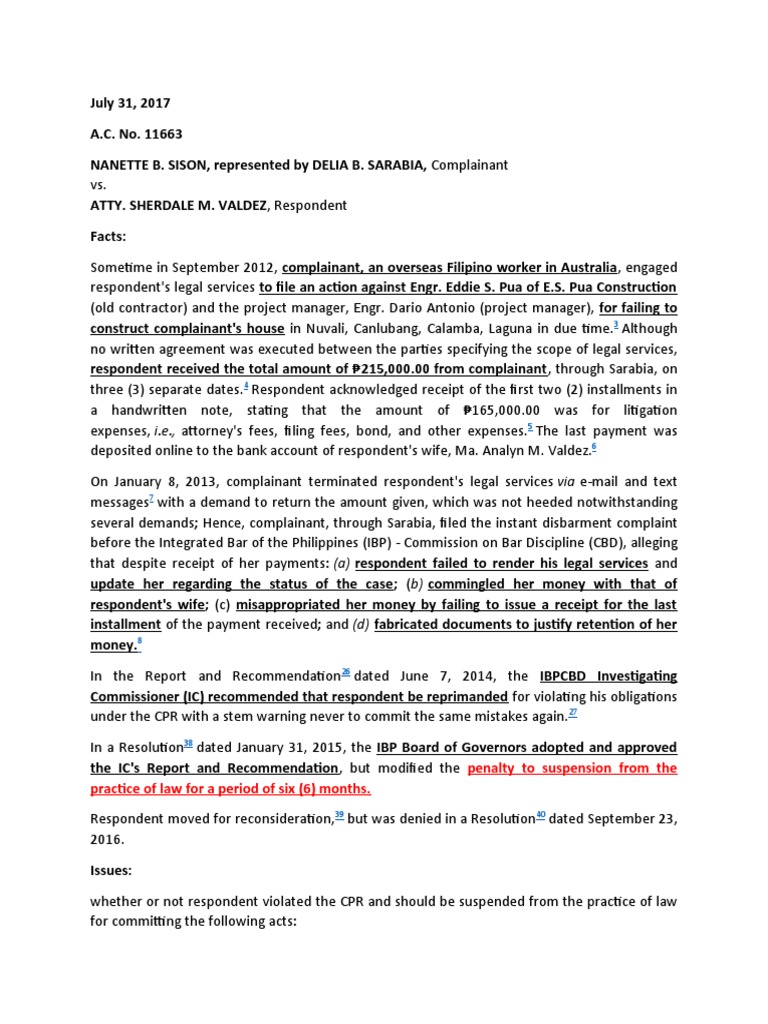 Sison vs atty valdez pdf practice of law lawyer