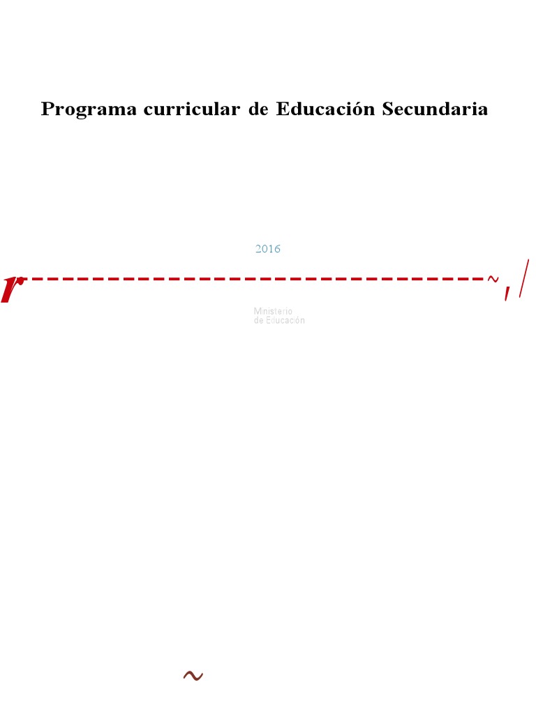 Programa Curricular Educacion Secundaria | PDF | Plan de estudios ...