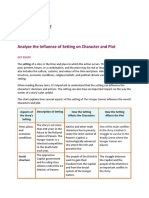 Skills Coach Analyze The Influence of Setting On Character and Plot