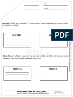 73.problemas de Multiplicação - 4º Ano