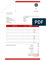 Invoice Template Construction Red