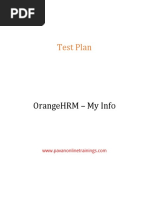 OrangeHRM - Test Plan