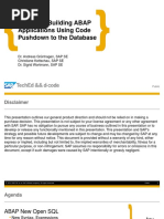 D-Code Presentation - Building ABAP Applications Using Code Pushdown