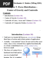 Lecture 10, 11, 12 - Chapter 5 Distributed Forces