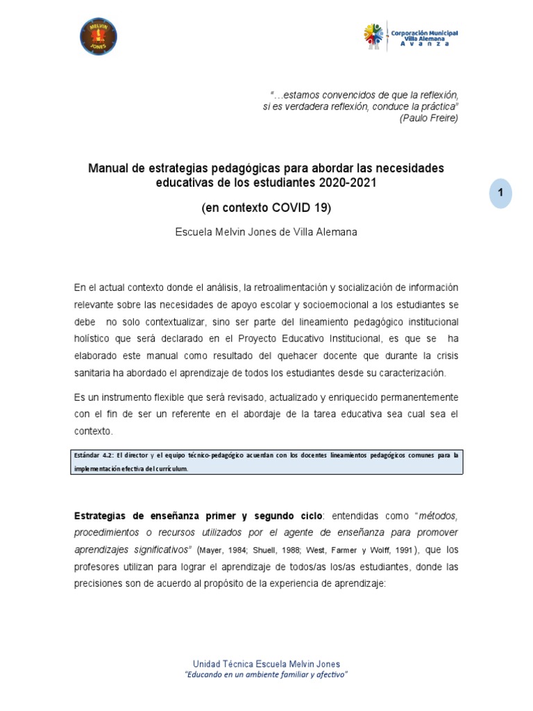 Manual de Estrategias de Enseñanza | PDF | Aprendizaje | Enseñando