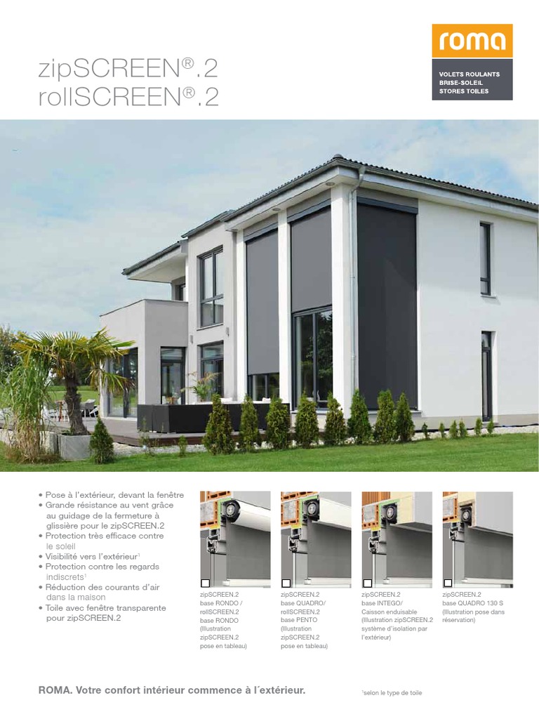 Roma 6070251 FT Zipscreen2 Rollscreen2 | PDF | Fenêtre | Ingénierie civile