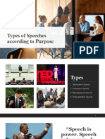 Types of Speeches According To Purpose