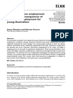 Adjusting To New Employment Landscapes: Consequences of Precarious Employment For Young Australians