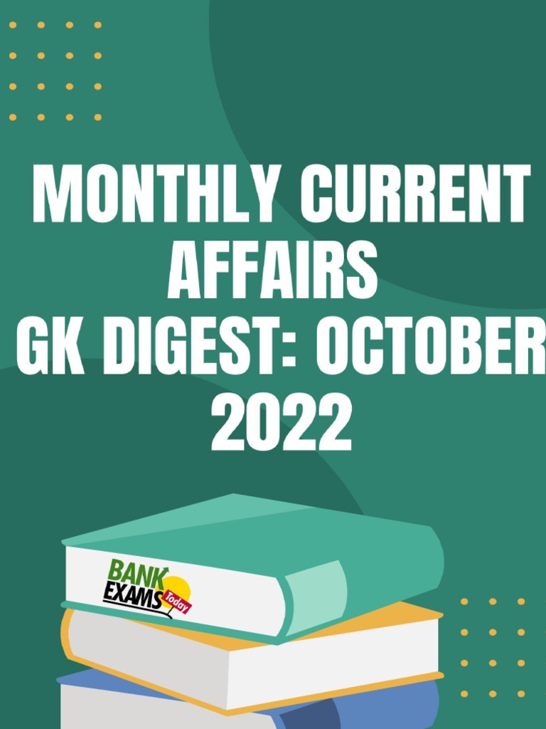 Monthly Current Affairs GK Digest October 2022 PDF United Nations