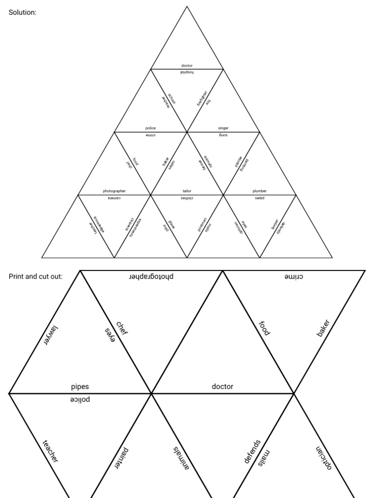 Tarsia Puzzle Occupations | PDF