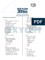 DPP Day - 10 Solutions Trignometric Functions Trigonometric Ratios and Identities
