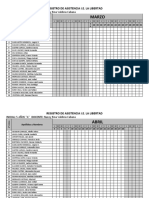 Registro de Asistencia Marzo A Diciembre 2023