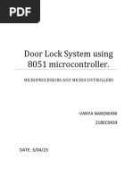 Door Lock System Using 8051 Microcontroller