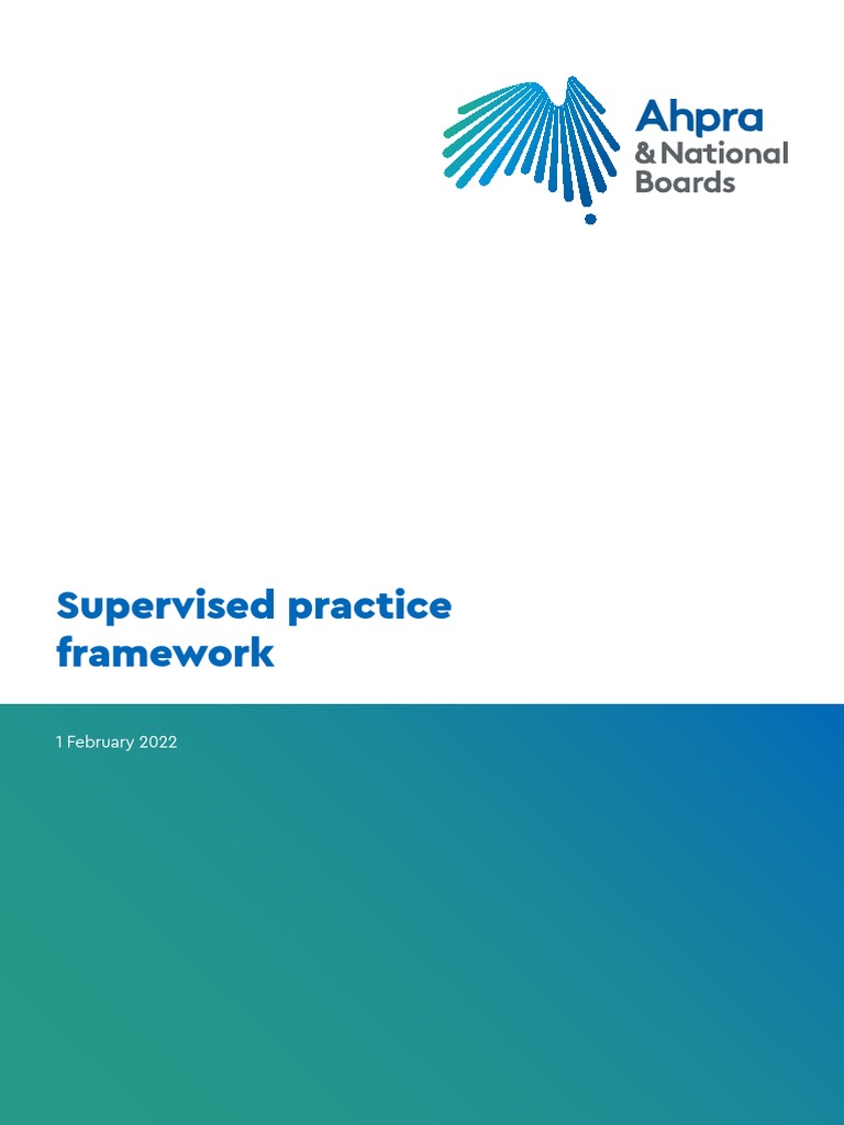ahpra-supervised-practice-framework-pdf-health-care-social-programs