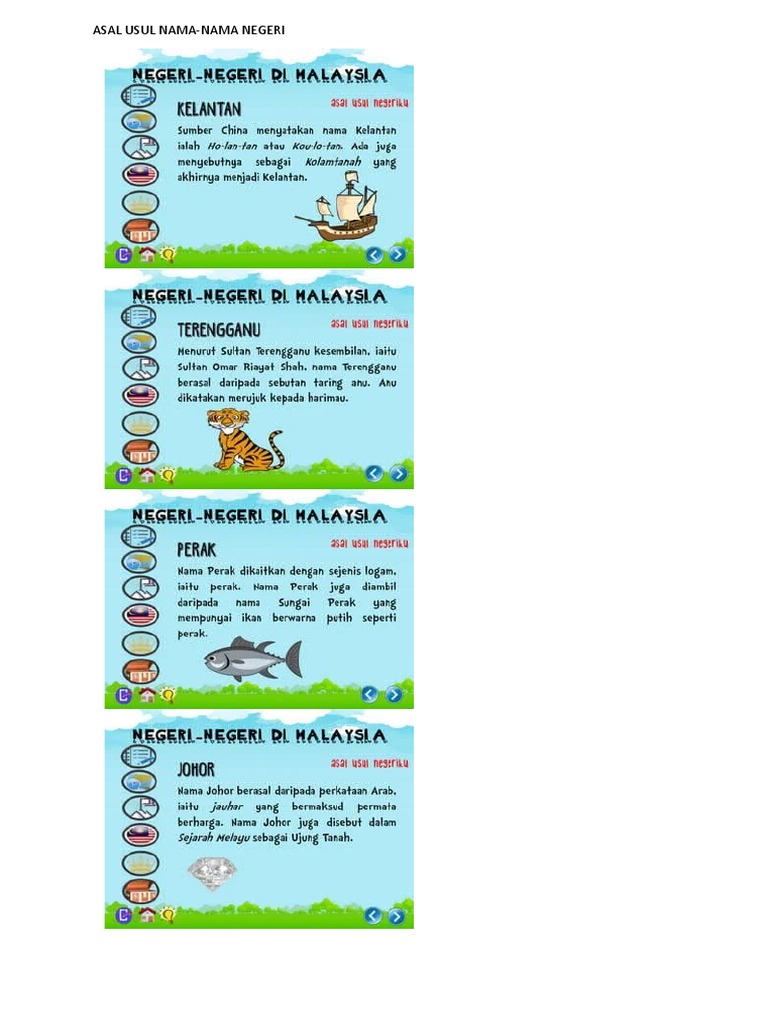 Asal Usul Nama-Nama Negeri | PDF