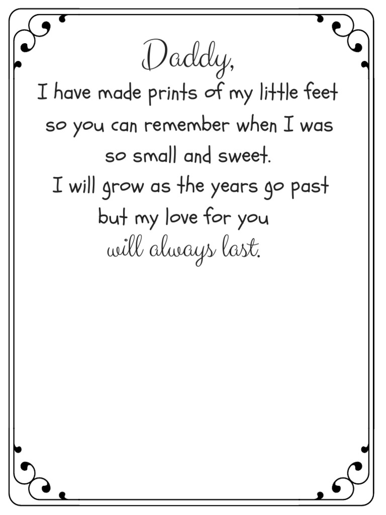 Printable Fathers Day Poem PDF