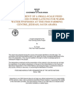 Development of A Small-Scale Feed Mill and Feed Formulations For Warm-Water Finfishes at The Fish Farming Centre, Jeddah, Saudi Arabia